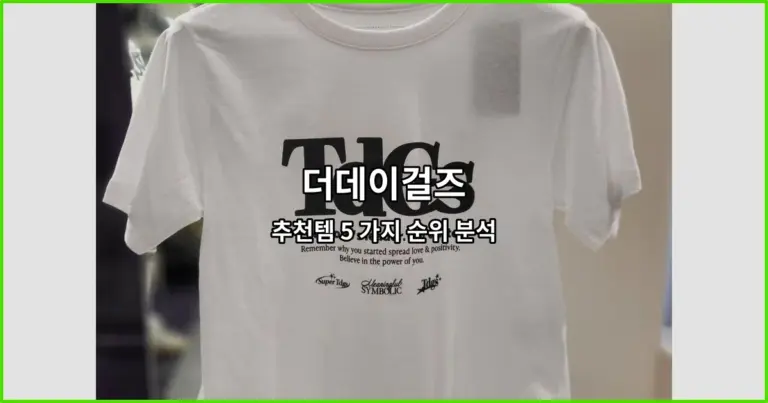 더데이걸즈 추천템 5 가지 순위 분석